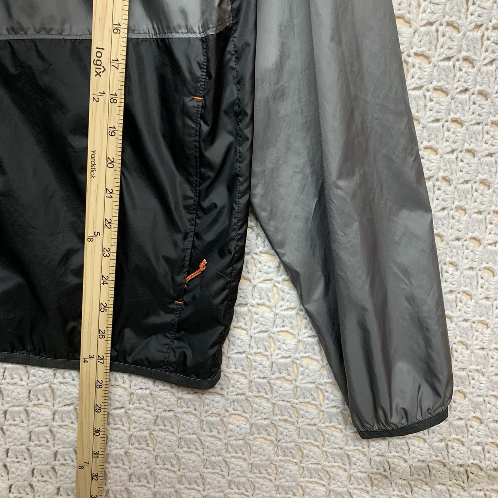 Eddie Bauer Hooded Windbreaker Rain Jacket Men Sz S Gray Colorblock Zip Pockets‎ - Picture 5 of 10
